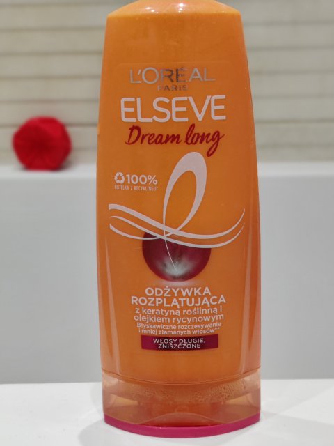 L'Oréal Elseve, Dream Long, Odżywka do włosów, Rozplątująca, Z keratyną roślinną i olejkiem rycynowym