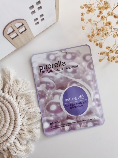 Puorella Maska do twarzy w płacie, Pearl Natural Mask Sheet