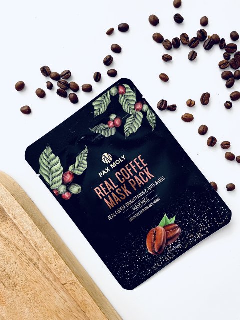 Pax Moly Maska do twarzy w płacie, Real Coffee Mask Pack