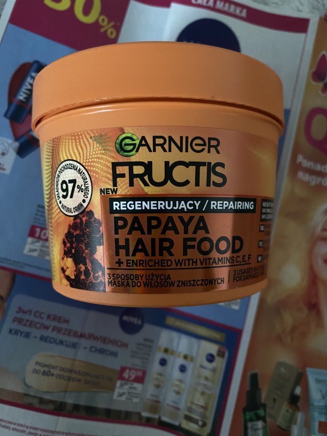 Garnier Fructis, Hair Food, Maska do włosów, Papaya