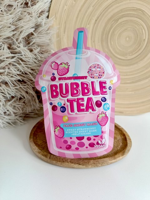 Maxbrands Marketing B.V. Face Sheet Mask, Maseczka do warzy w płacie, Strawberry Bubble Tea