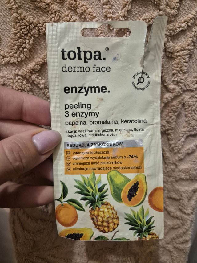 Tołpa Dermo Face, Enzyme, Peeling do twarzy, 3 enzymy