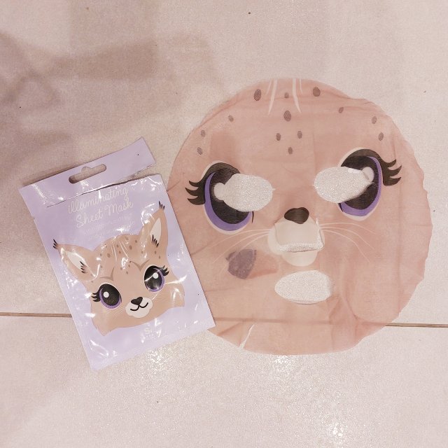 SINSAY Maska do twarzy w płacie, Illuminating, Ekstrakt z cynamonu i niacynamid, Ryś