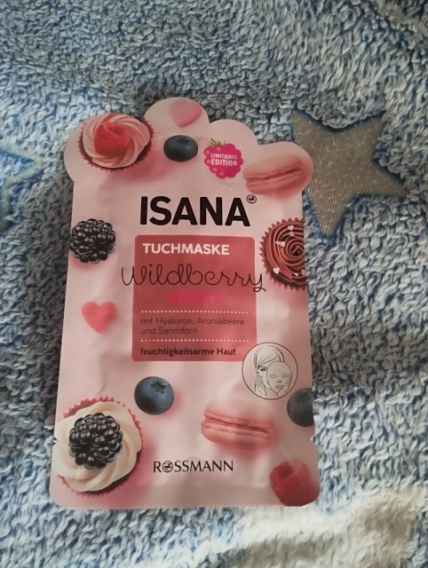Isana Maseczka do twarzy w płacie, Wildberry Sweets, Z ekstraktem z aronii, rokitnika i kwasem hialuronowym