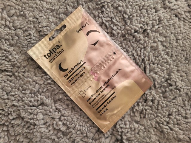 Tołpa Masking, Maseczka do twarzy, Na dobranoc, Cica, Regenerujaca