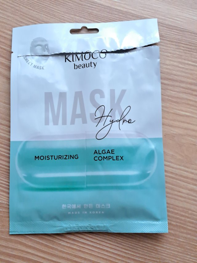Kimoco Beauty Maska do twarzy w płacie, Hydro, Algae Complex, Nawilżająca, Kompleks z Alg