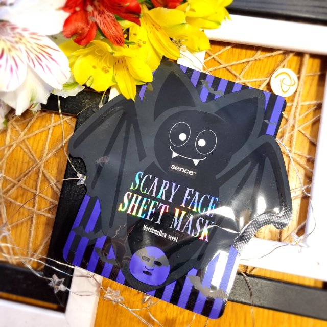 Sence Essentials Maseczka do twarzy w płacie, Scary Face Mask, Nietoperz