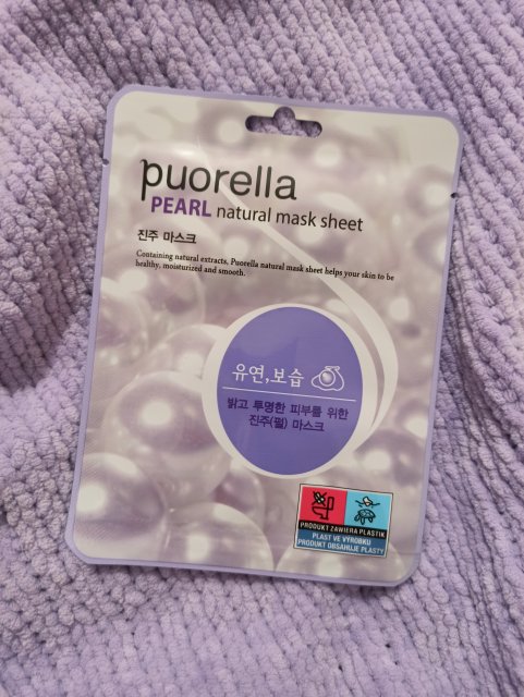 Puorella Maska do twarzy w płacie, Pearl Natural Mask Sheet