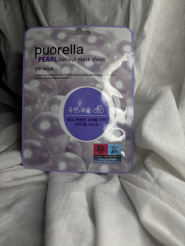 Puorella Maska do twarzy w płacie, Pearl Natural Mask Sheet