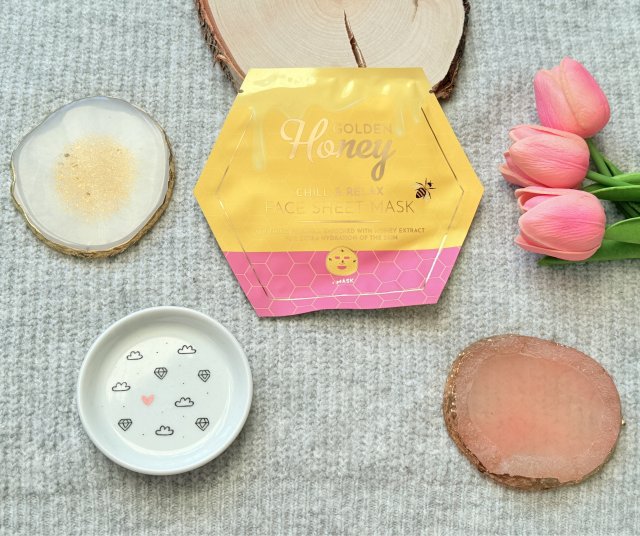 Maxbrands Marketing B.V. Face Sheet Mask, Maseczka do twarzy w płacie, Golden Honey Chill & Relax, Wzbogacona ekstraktem z miodu 