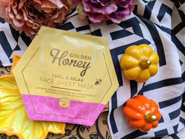 Maxbrands Marketing B.V. Face Sheet Mask, Maseczka do twarzy w płacie, Golden Honey Chill & Relax, Wzbogacona ekstraktem z miodu