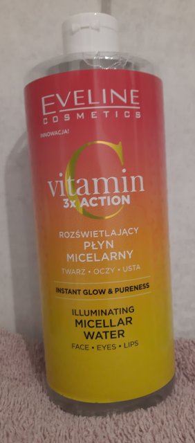 Eveline Cosmetics Vitamin C 3xAction, Tonik do twarzy, Nawilżająco-rozświetlający 
