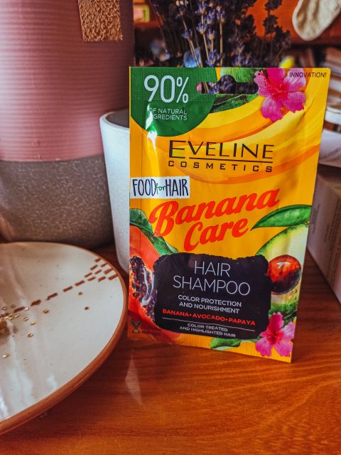 Eveline Food For Hair, Banana Care, Szampon do włosów, Z bananem, awokado i papają