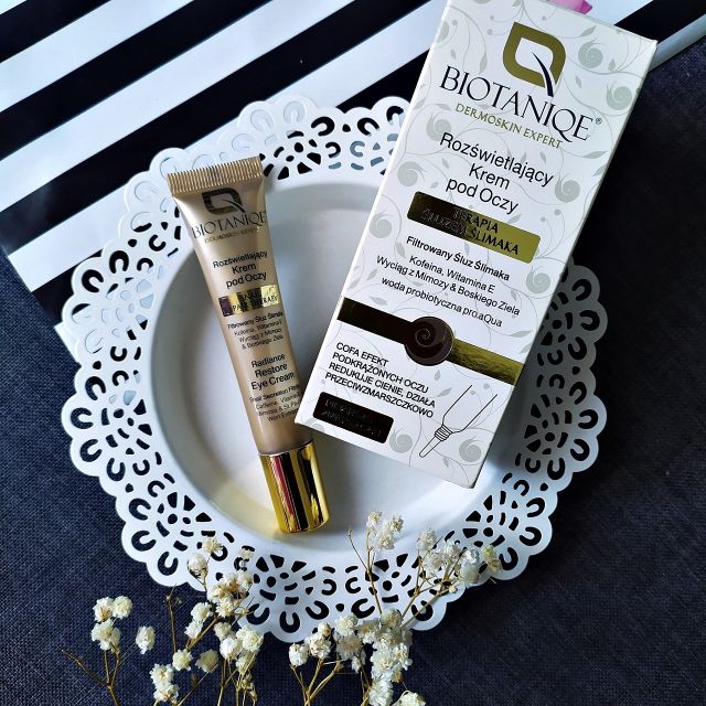 Biotaniqe Snail Repair Therapy, Krem pod oczy, Rozświetlający, Radiance Restore Eye Cream