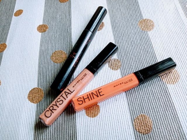 denko wrzesień 2020 tusz Golden rose , błyszczyki maybelline 