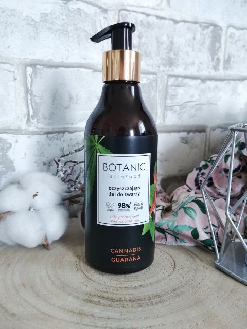 Botanic SkinFood Żel do twarzy, Oczyszczający, Cannabis & Guarana