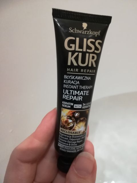 Schwarzkopf Gliss Kur, Ultimate Repair, Błyskawiczna kuracja dla włosów bardzo zniszczonych i suchych