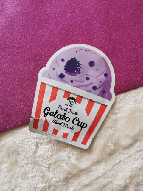 Dr. Mola Maska do twarzy w płacie, Gelato Cup Sheet Mask, Black fruits