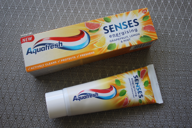 Aquafresh Pasta do zębów, Senses, Energetyzująca, Grejpfrut, cytryna i mięta 