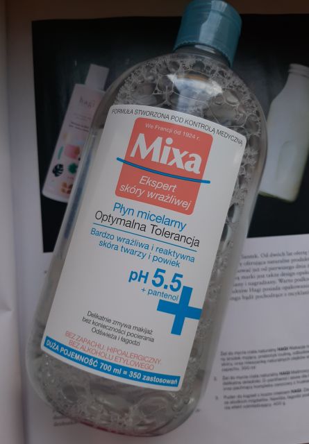 Mixa Płyn micelarny, Optymalna tolerancja, Bardzo wrażliwa i reaktywna skóra twarzy i powiek