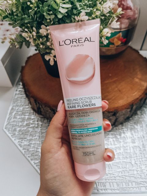L'Oréal Paris, Peeling do twarzy, Oczyszczający, Skóra normalna i mieszana, Rare flowers
