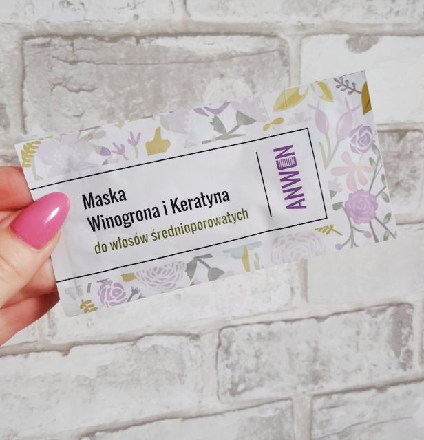 Anwen Maska do włosów średnioporowatych, Winogrona i keratyna