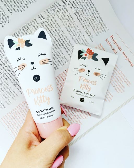 Accentra Princess Kitty, Żel pod prysznic, Strawberry & Vanilla 