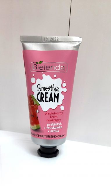 Bielenda Smoothie Cream, Prebiotyczny krem do twarzy, Nawilżający, Truskawka i arbuz