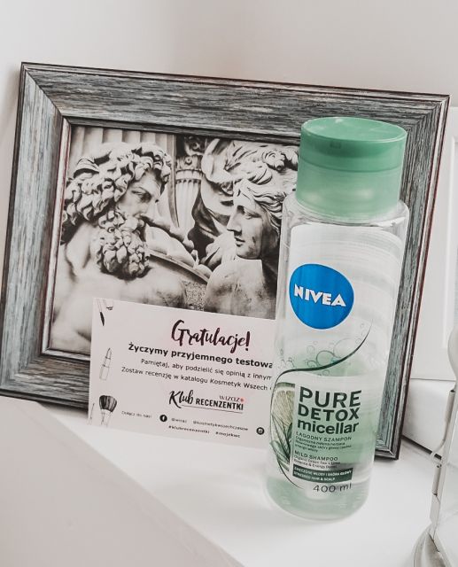 Nivea Szampon do włosów, Micelarny, Pure Detox Micelar, Organiczna zielona herbata, Równowaga skóry głowy i Pełne energii włosy