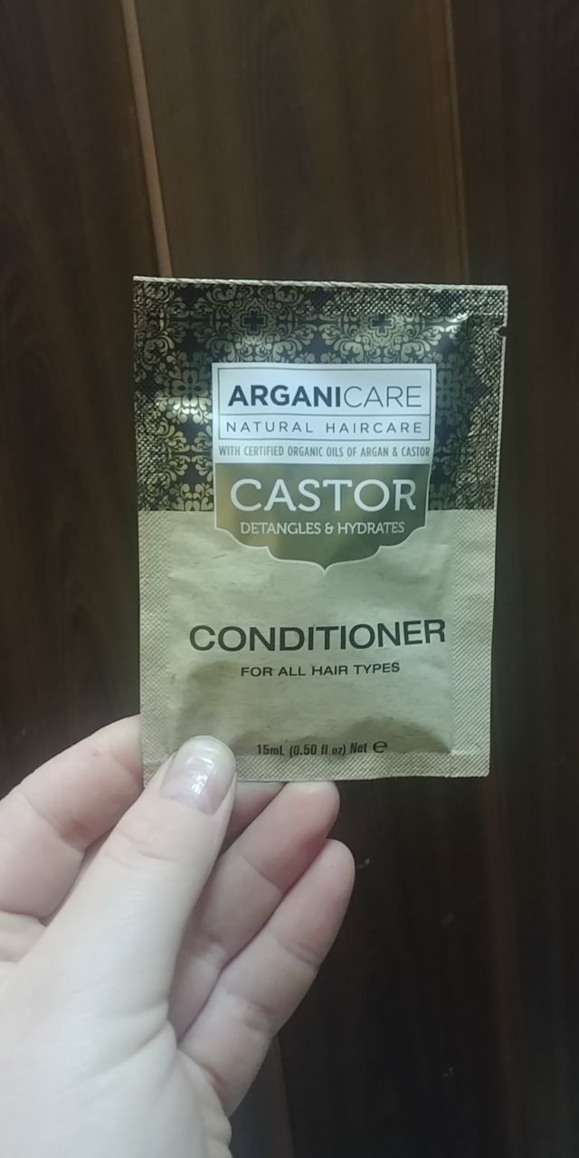 Arganicare Castor, Detangles & Hydrates, Maska do włosów, Odbudowujaca i ultra-odżywcza