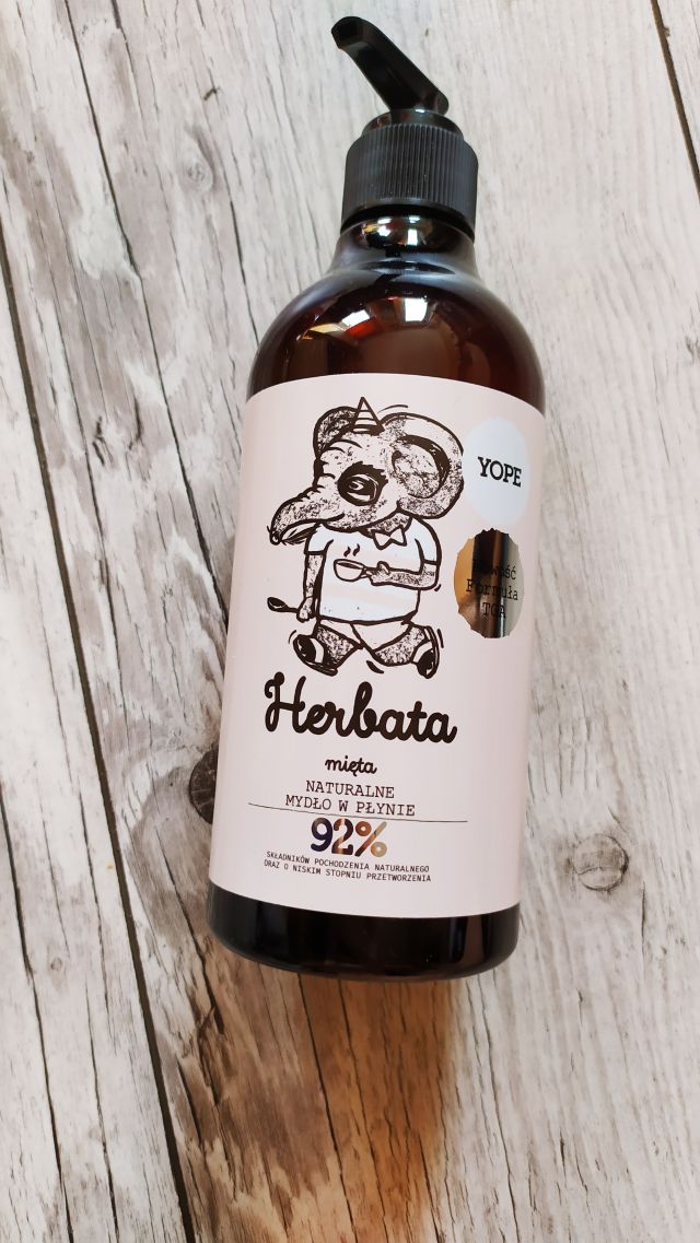 YOPE Mydło w płynie, Herbata i mięta