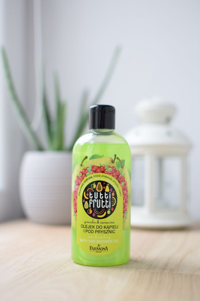 Farmona Tutti Frutti, Olejek do kąpieli i pod prysznic, Gruszka i żurawina