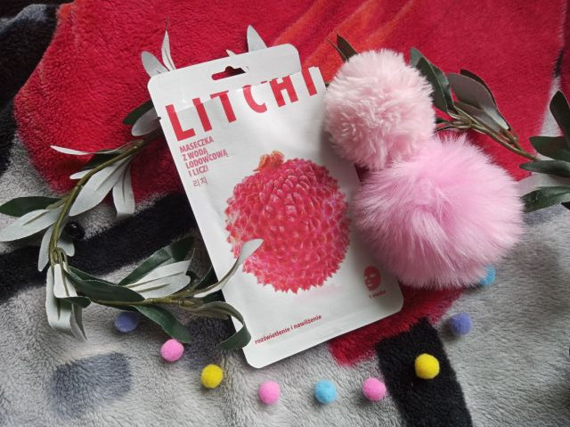 Mishe Maska do twarzy w płacie, Litchi, Z wodą lodowcową