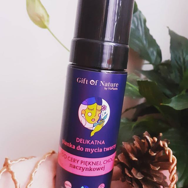 Vis Plantis Gift of Nature, Pianka do mycia twarzy, Delikatna, Do cery pięknej choć naczynkowej