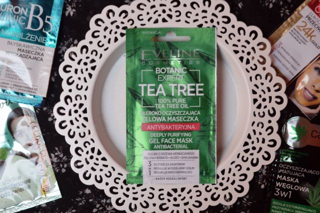 Eveline Botanic Expert, Tea Tree, Żelowa maseczka do twarzy, Głęboko oczyszczająca, Antybakteryjna