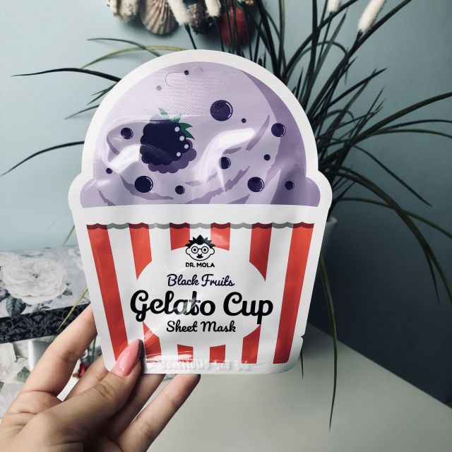 Dr. Mola Maska do twarzy w płacie, Gelato Cup Sheet Mask, Black fruits