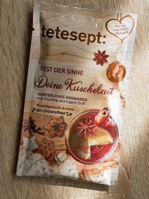 Tetesept Sól do kąpieli, Deine Kuschelzeit, Korzenno-owocowy zapach ponczu