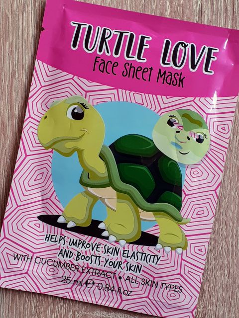 Maxbrands Marketing B.V. Face Sheet Mask, Maseczka do twarzy w płacie, Turtle Love