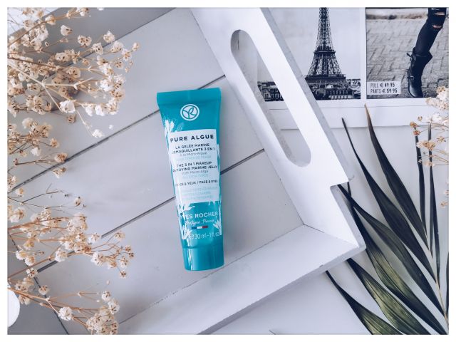 Yves Rocher Pure Algue, Galaretka do demakijażu, Morska, 3 w 1