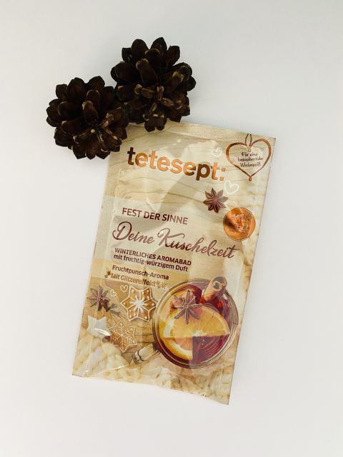 Tetesept Sól do kąpieli, Deine Kuschelzeit, Korzenno-owocowy zapach ponczu