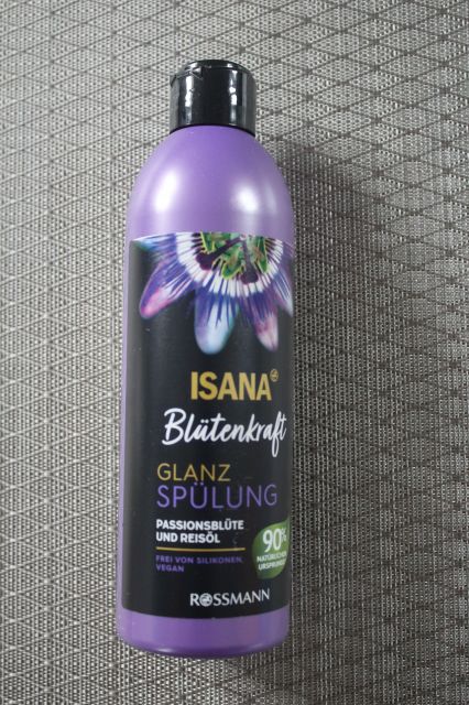 Isana Odżywka do włosów, Blütenkraft, Nadająca połysk, Kwiat marakui i olej ryżowy