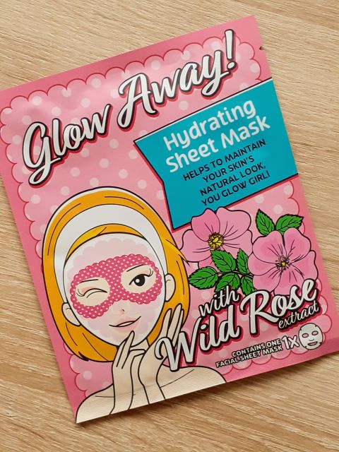 Mascot Europe Glow Away, Hydrating Sheet Mask, Maseczka na twarz, Z wyciągiem z dzikiej róży i stabilizowaną witaminą C