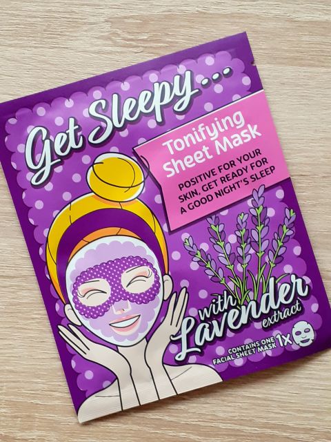 Mascot Europe Maska do twarzy w płacie, Tonifying Sheet Mask, Get Sleepy…, Z wyciągiem z lawendy