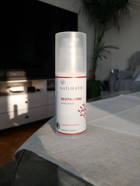 Naturativ Balsam do rąk, Revitalising Hand Balm, Rewitalizujący, Żurawina i cytryna