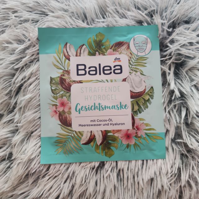 Balea Maseczka do twarzy w płacie, Hydrożelowa, Olejek kokosowy, Woda morska i Hialuron