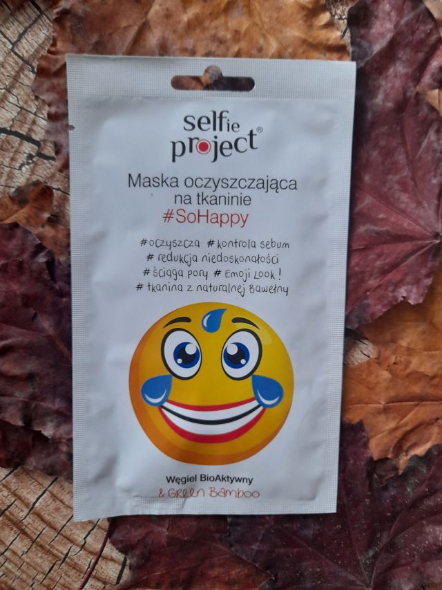 Selfie Project Maska do twarzy na tkaninie, Oczyszczająca, #SoHappy