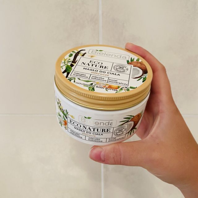 Bielenda Eco Nature, Masło do ciała, Odżywcze, Mleczko waniliowe + mleczko kokosowe + kwiat pomarańczy