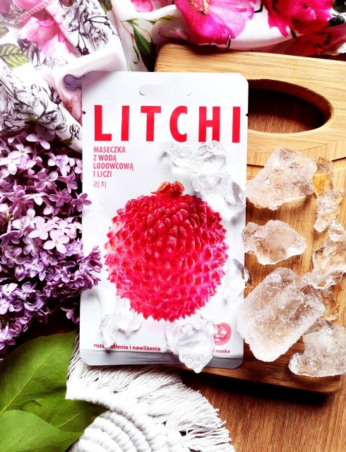 Mishe Maska do twarzy w płacie, Litchi, Z wodą lodowcową