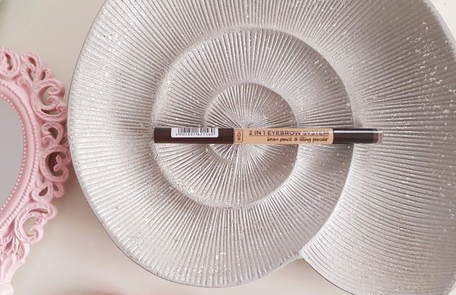 Wibo 2 in 1 Eyebrow System, Automatyczna kredka do brwi i cień w gąbeczce, nr 2 