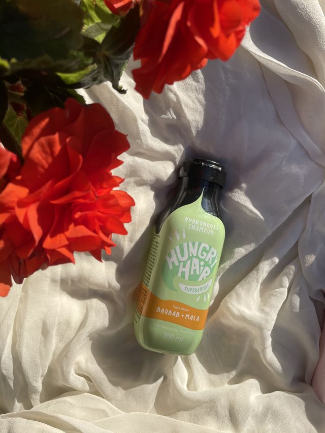 Hungry Hair Superfoods, szampon do włosów, nawilżający,  Baobab + Maca + Jojoba oil